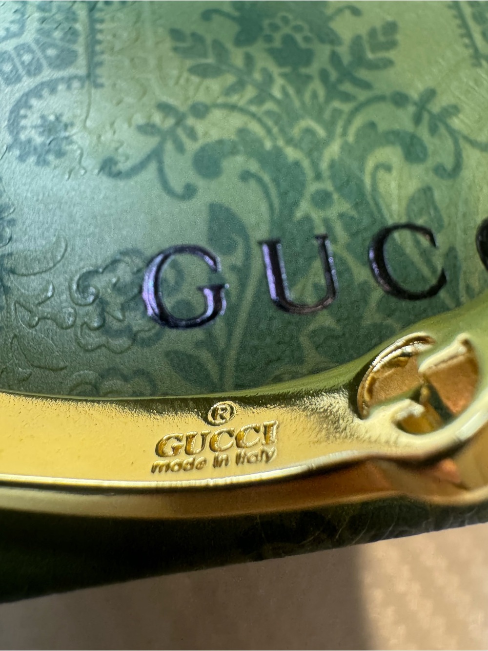 Gucci Gold Bracelet with Clear Baguette Crystals and Interlocking Gs - Picture 7 of 7